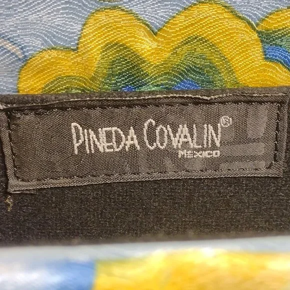 Pineda Covalin Silk & Leather Handbag - Picture 6 of 11